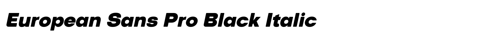 European Sans Pro Black Italic image